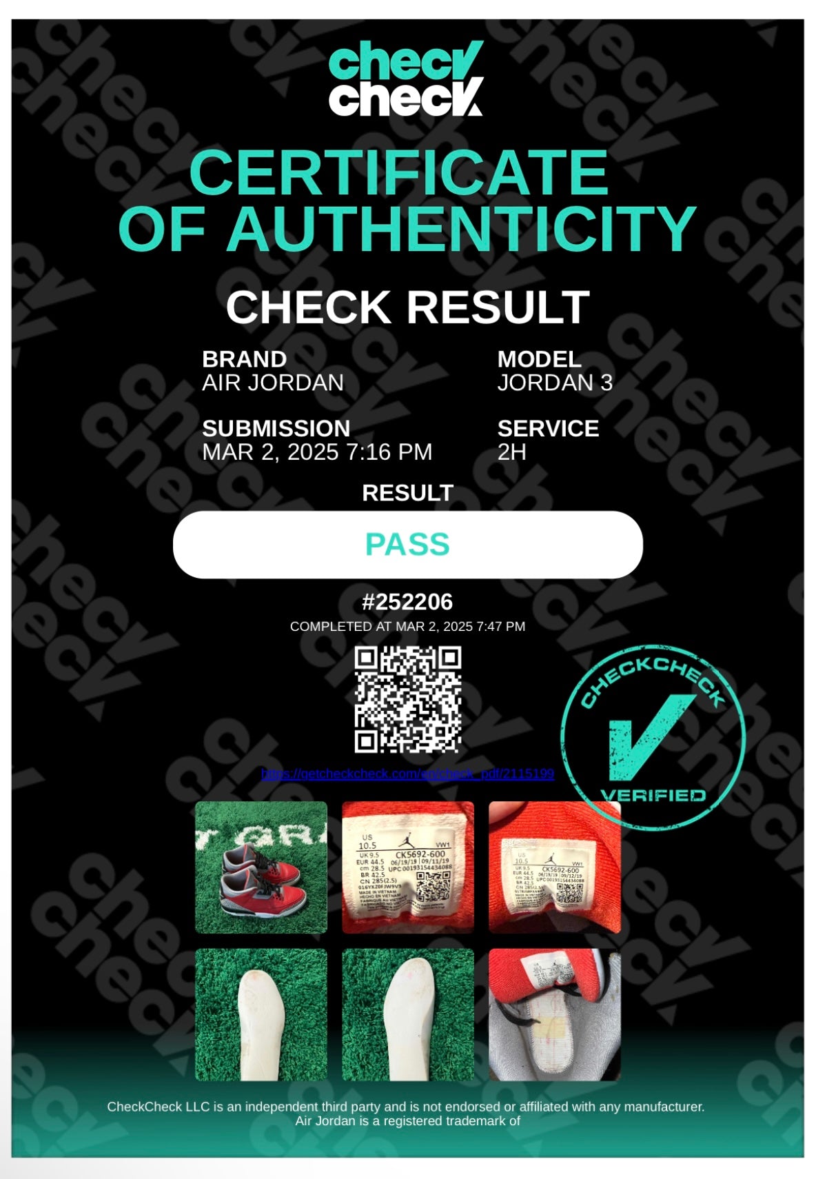 Jordan 3 Retro SE Unite - Size 10.5