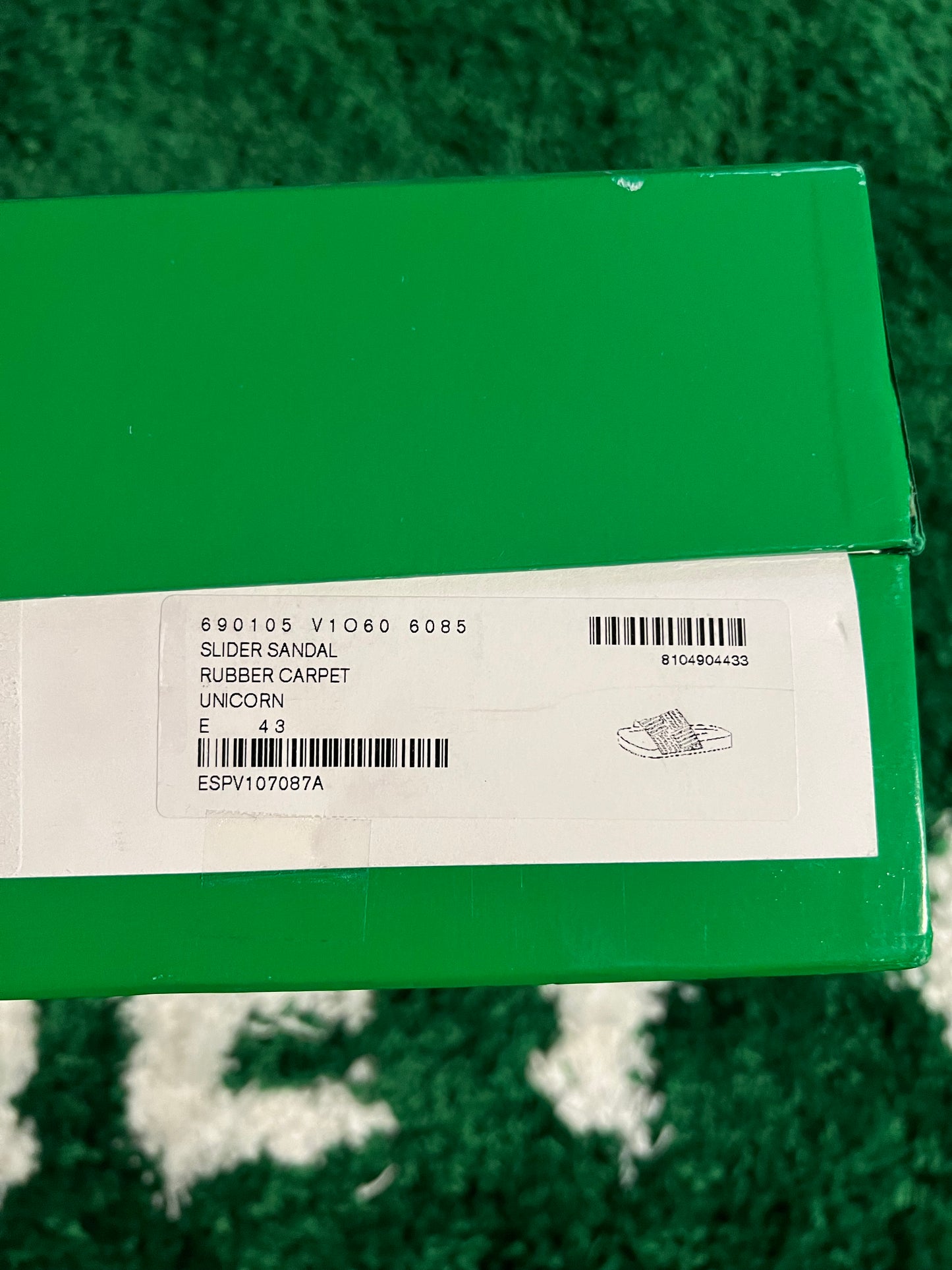 Bottega Veneta Rubber Slide Unicorn - Size 10