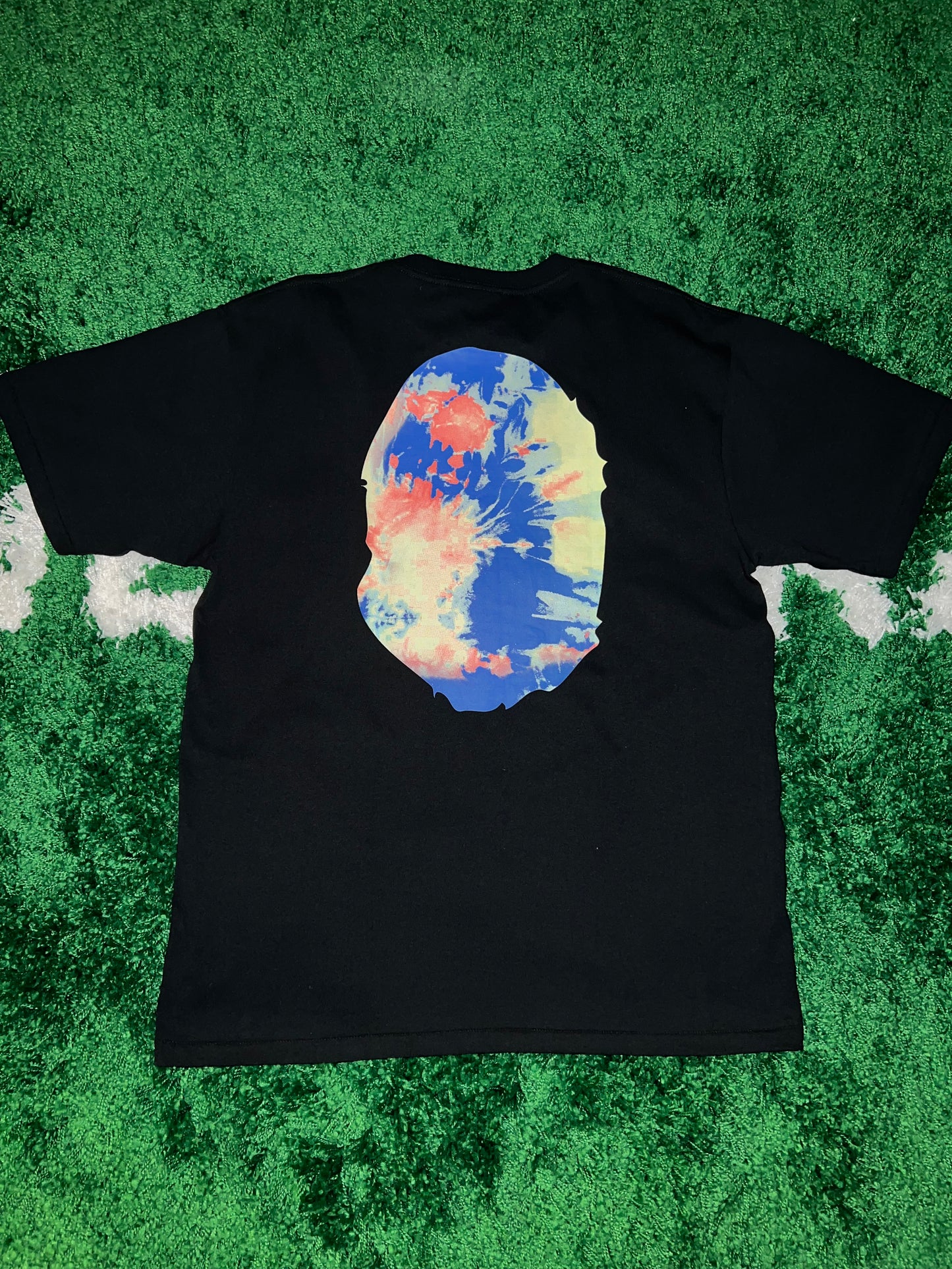 BAPE Tie Dye Big Ape Head Tee - Size XL