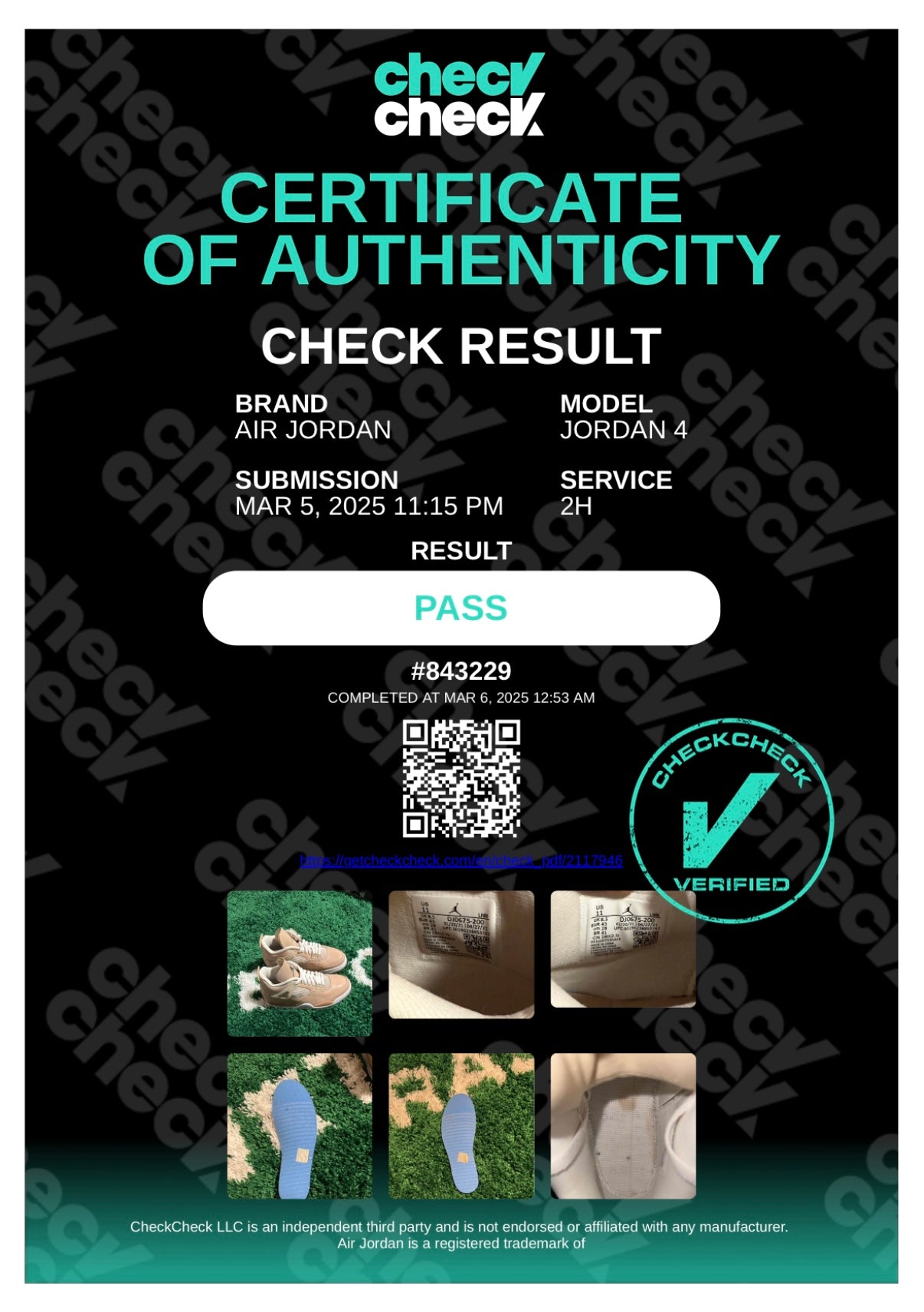 Jordan 4 Retro Shimmer - Size 11W / 9.5M